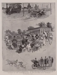 Sketches at the Automobile Show in the Old Deer Park, Richmond